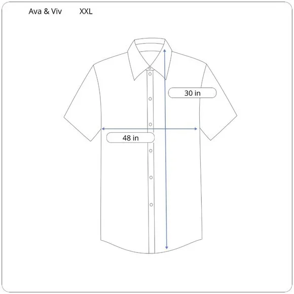 Ava & Viv Womens Plus Size Black & Tan Abstract Button-Front Shirt Size XXL - Picture 10 of 11